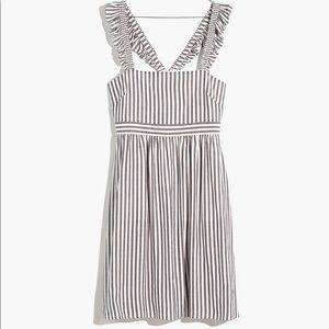 Madewell Striped Ruffle-Strap Empire Dress